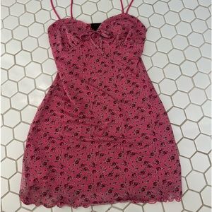 URBAN OUTFITTERS ditzy pink mini dress